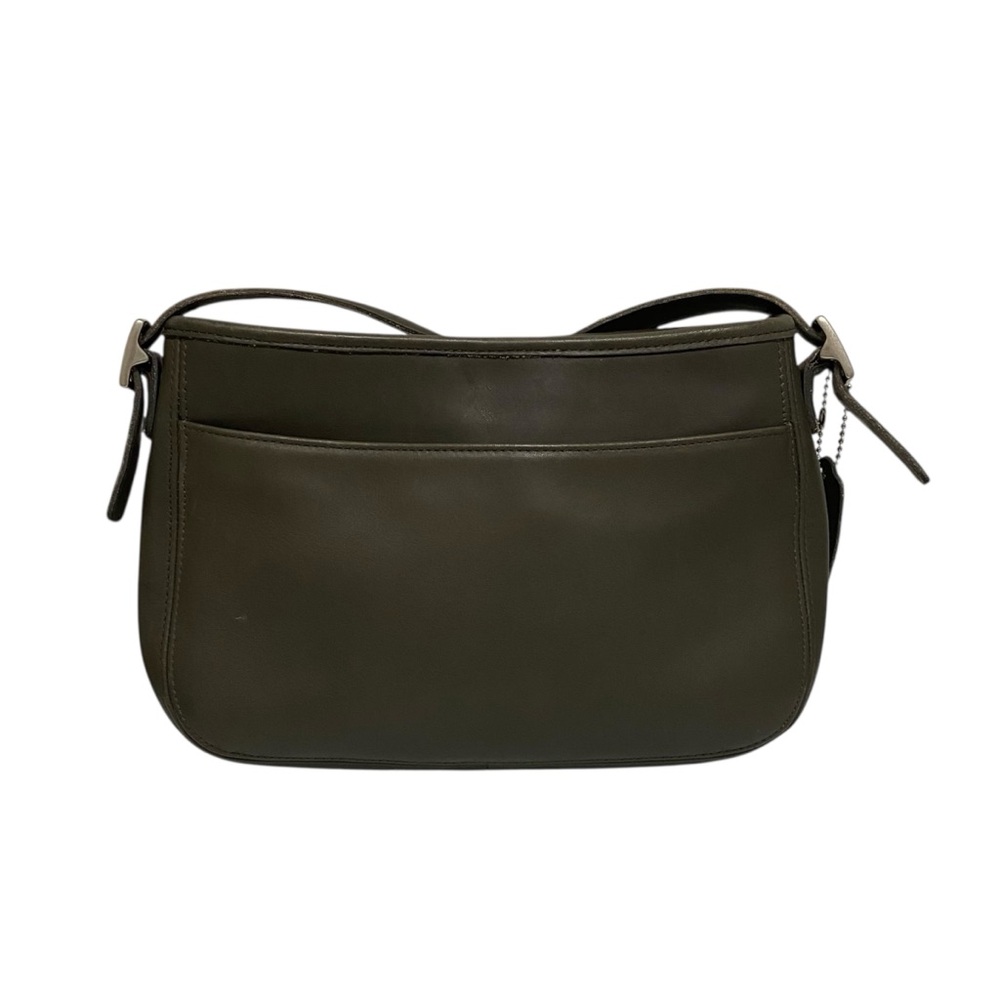 Coach Solid Gray Leather Crossbody Bag